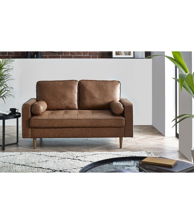 Julian Bowen Henley Tan Faux Leather Sofa Collection