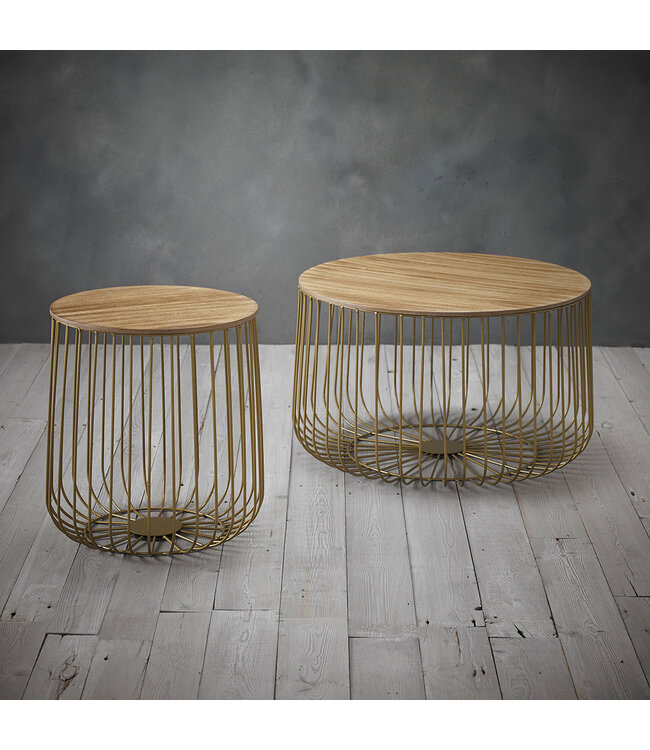 LPD Furniture Enzo Gold Cage Table