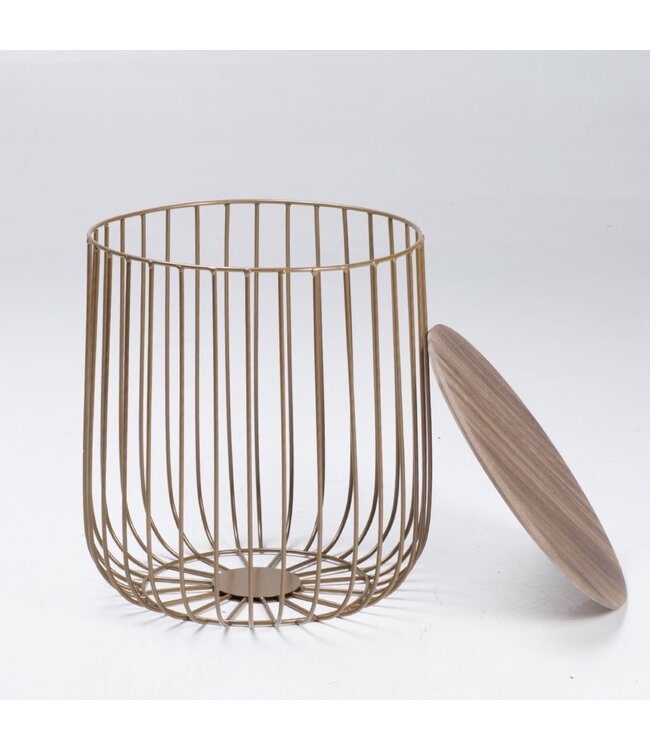 LPD Furniture Enzo Gold Cage Table