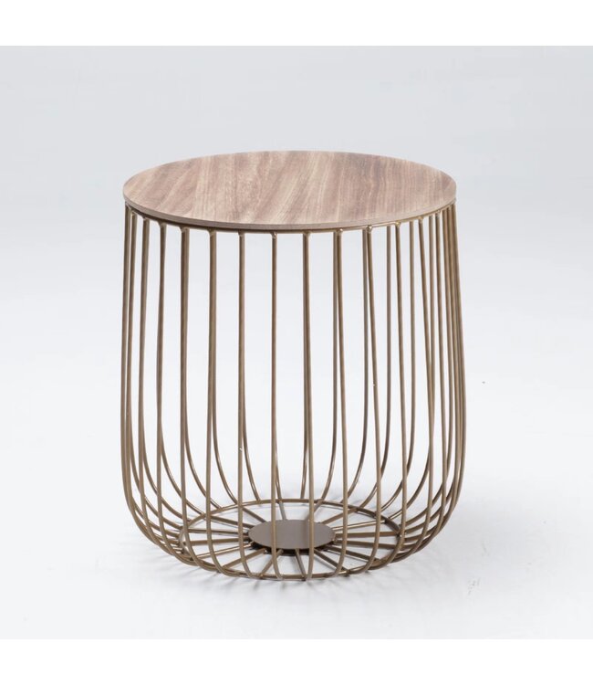 LPD Furniture Enzo Gold Cage Table