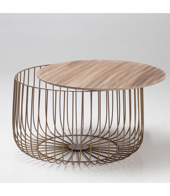 LPD Furniture Enzo Gold Cage Table