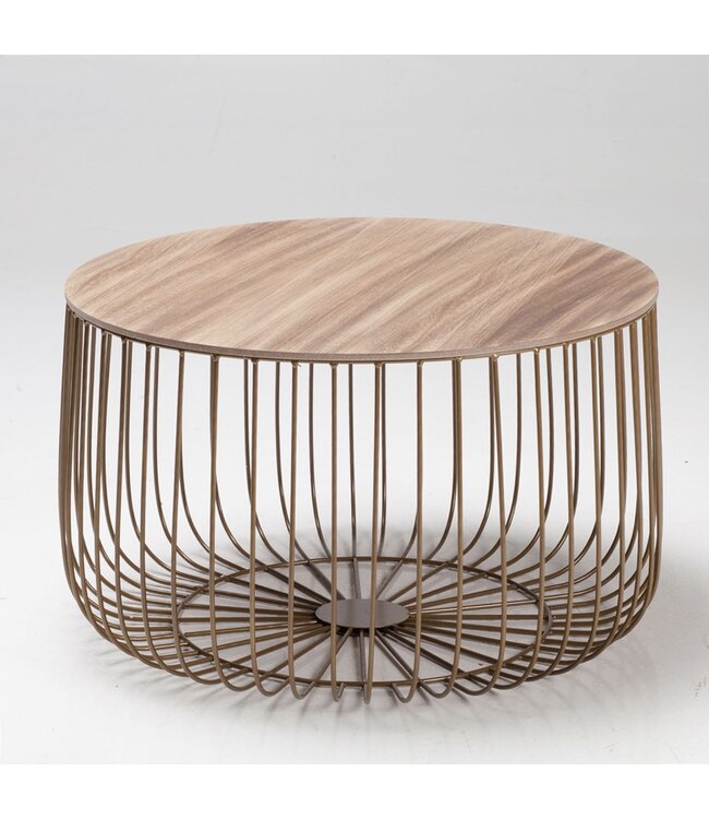 LPD Furniture Enzo Gold Cage Table