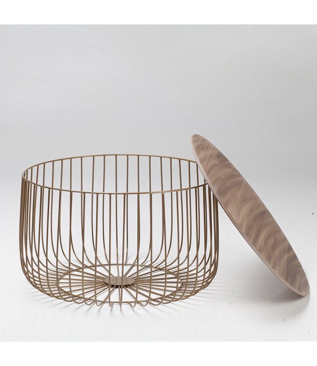 LPD Furniture Enzo Gold Cage Table