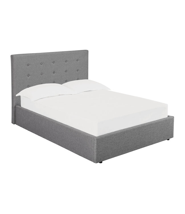 LPD Furniture Lucca Grey Fabric Ottoman Bed