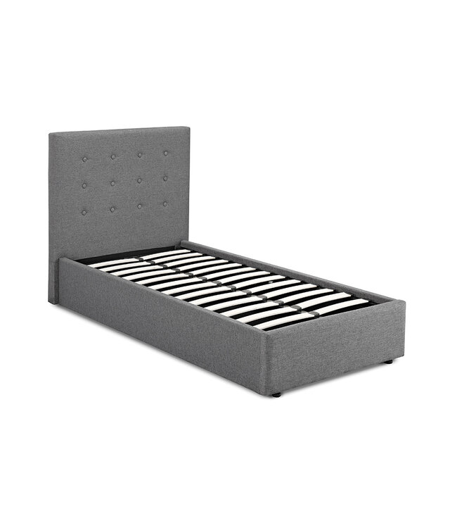 LPD Furniture Lucca Grey Fabric Ottoman Bed