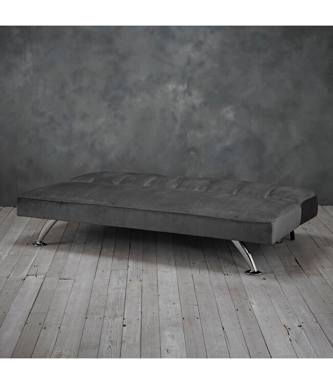 LPD Furniture Brighton Grey Velvet Sofa Bed