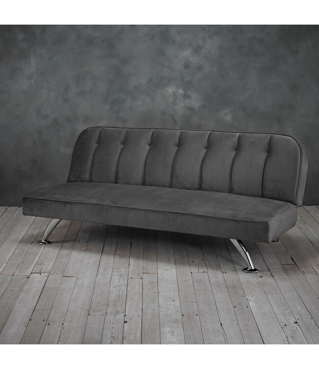 LPD Furniture Brighton Grey Velvet Sofa Bed