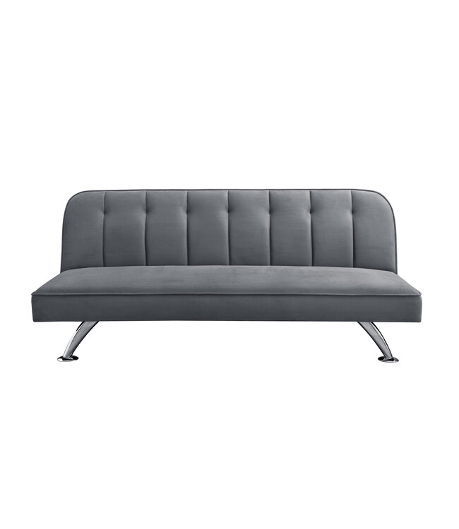LPD Furniture Brighton Grey Velvet Sofa Bed