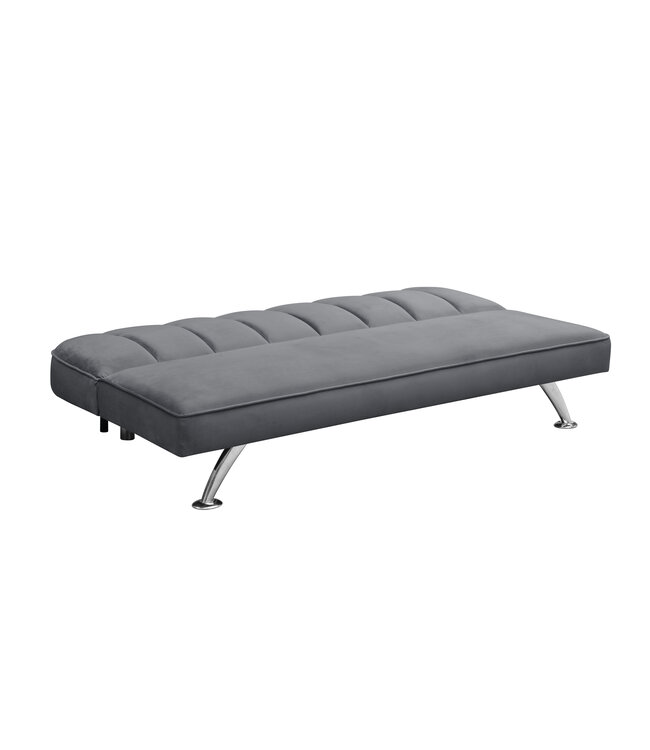 LPD Furniture Brighton Grey Velvet Sofa Bed