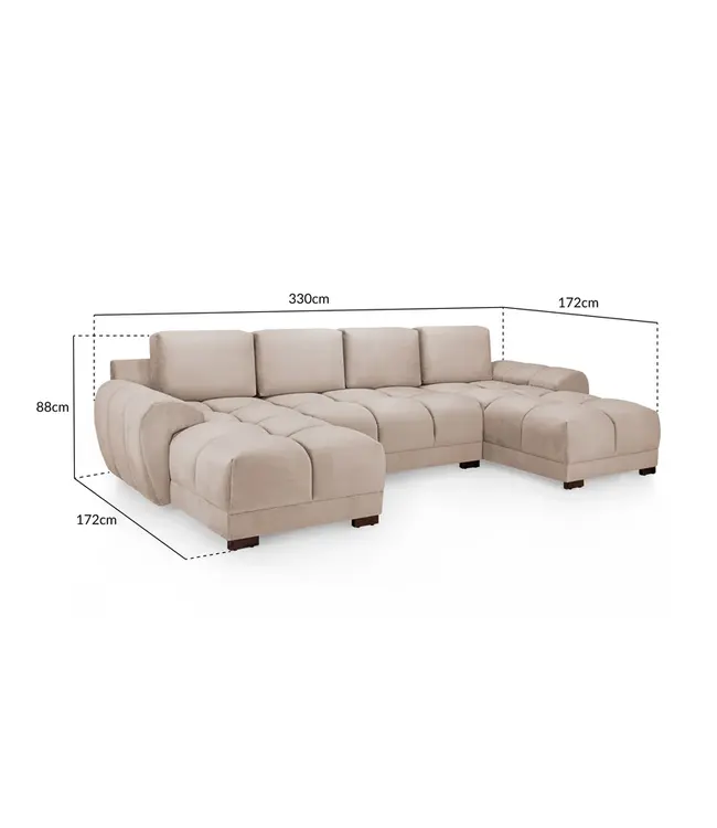 Azzuro U Shape Corner Sofa