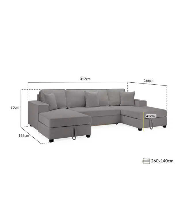 Milan Universal Corner Sofa Bed