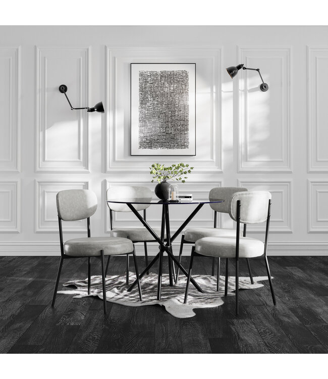 LPD Furniture Casa Round Glass Dining Table