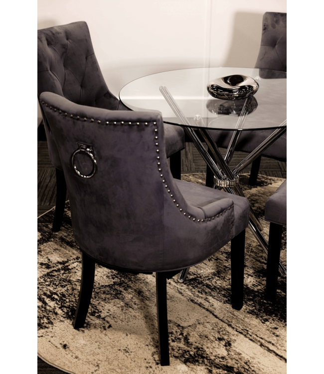 LPD Furniture Casa Round Glass Dining Table