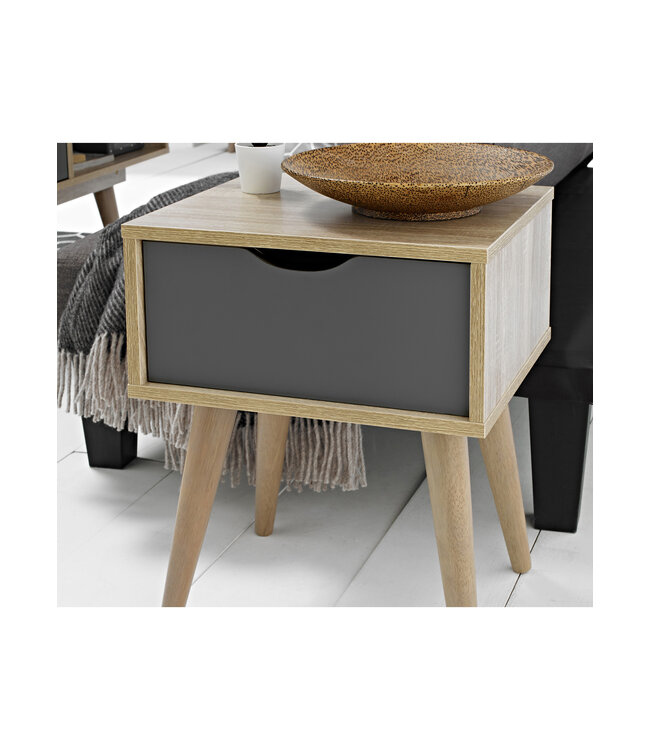 LPD Furniture Scandi Oak Lamp Table