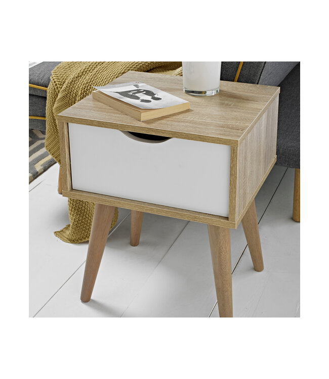 LPD Furniture Scandi Oak Lamp Table