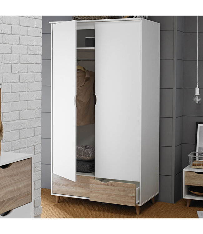 LPD Furniture Stockholm 2 Door Wardrobe