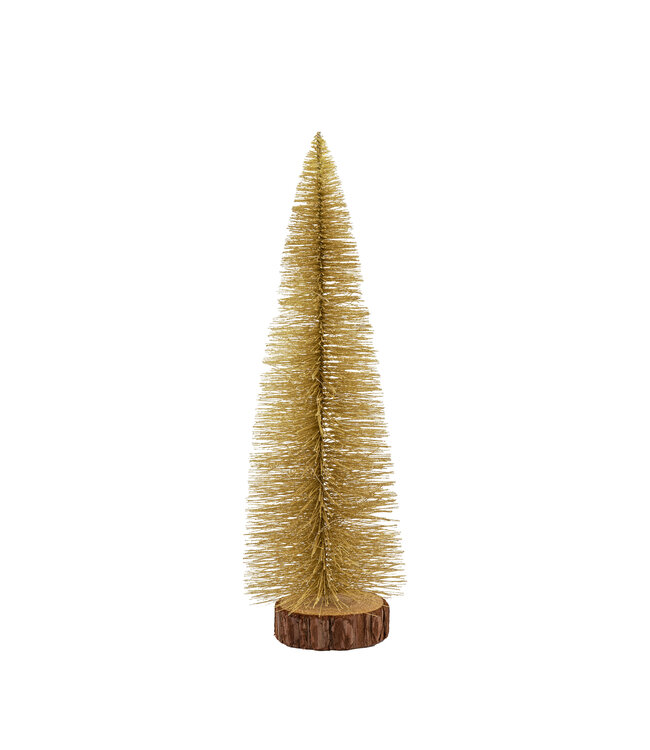 Brush Gold Tree With LED Lights