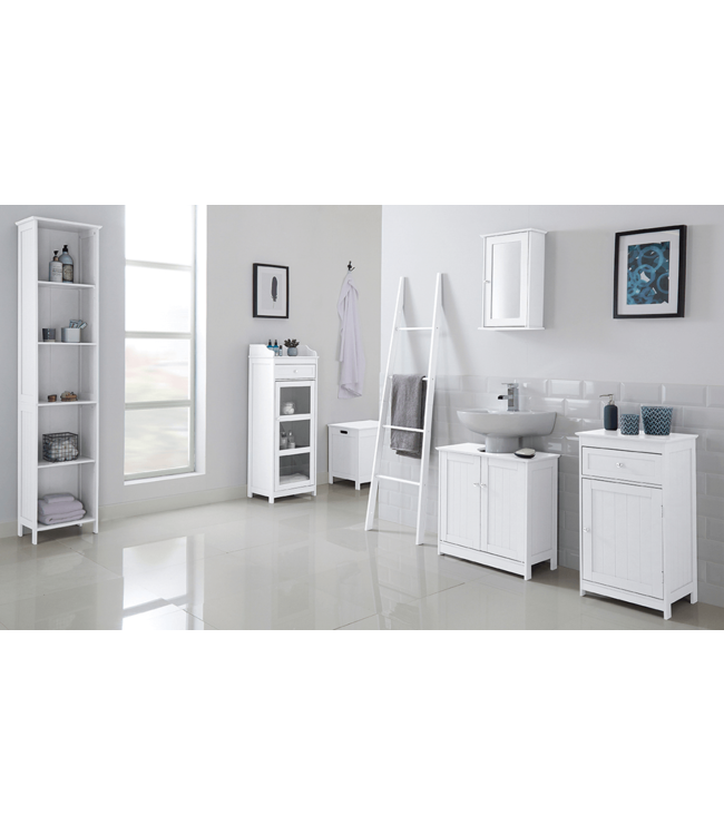 LPD Furniture Alaska Wall Cabinet With Mirror