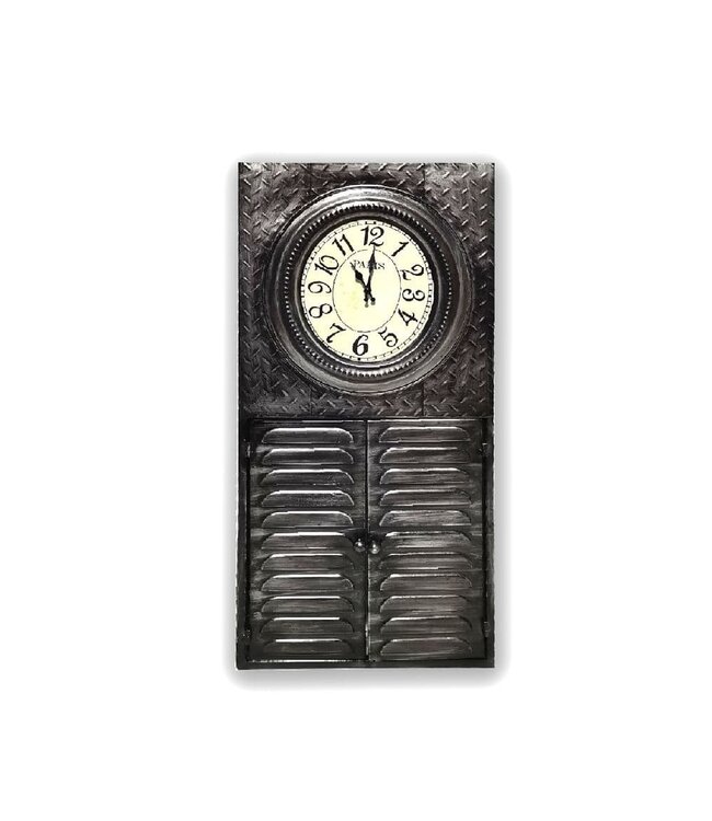 Clock With Doors and Key Hooks