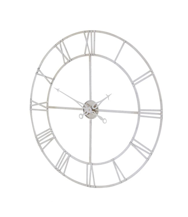 Hill Interiors Large Silver Foil Skeleton Wall Clock