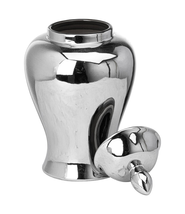 Hill Interiors Chrome Ginger Jar