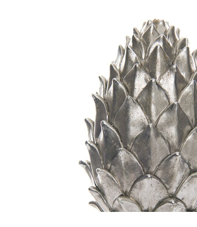 Hill Interiors Large Silver Pinecone Finial