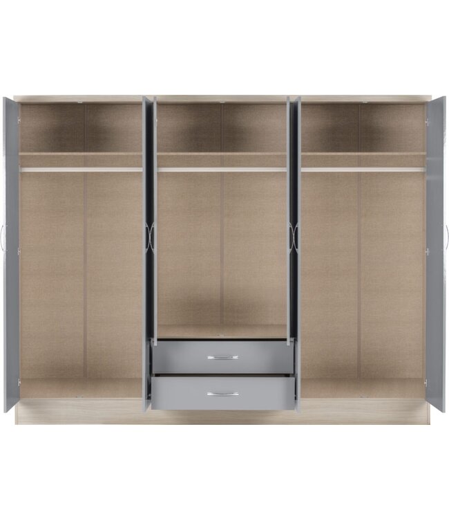 Seconique Nevada 6 Door Wardrobe