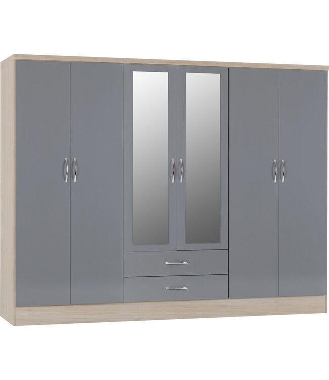 Seconique Nevada 6 Door Wardrobe