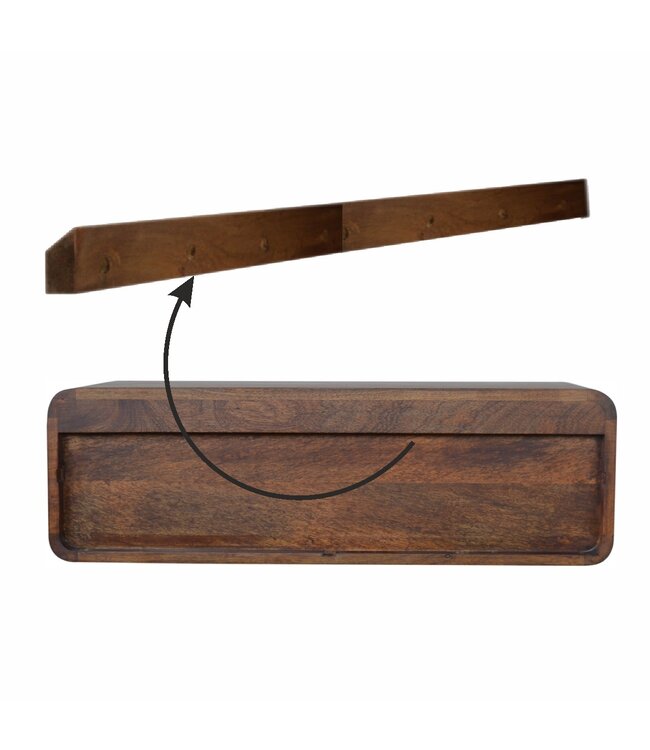Floating Wood Console Table