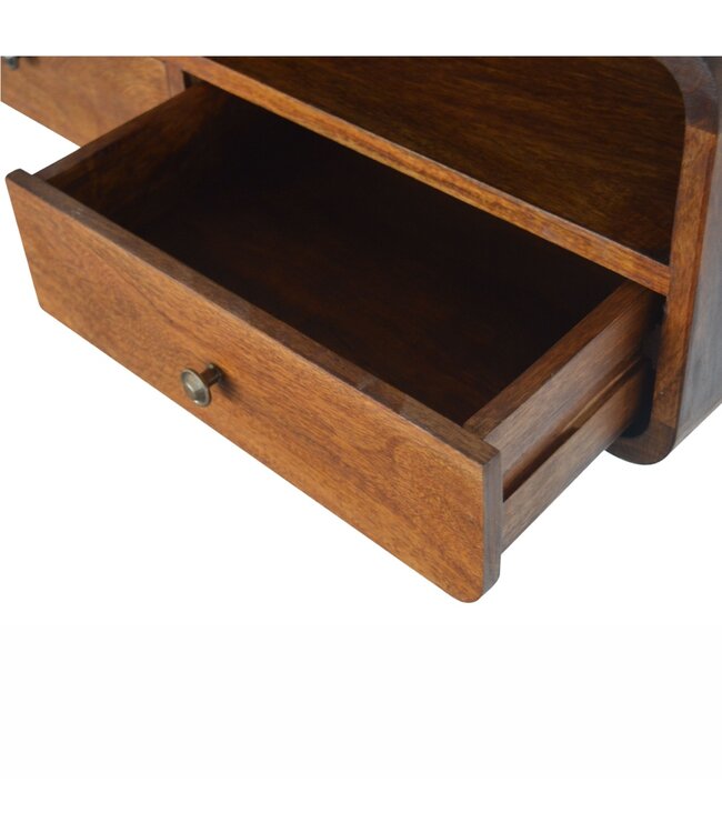 Floating Wood Console Table