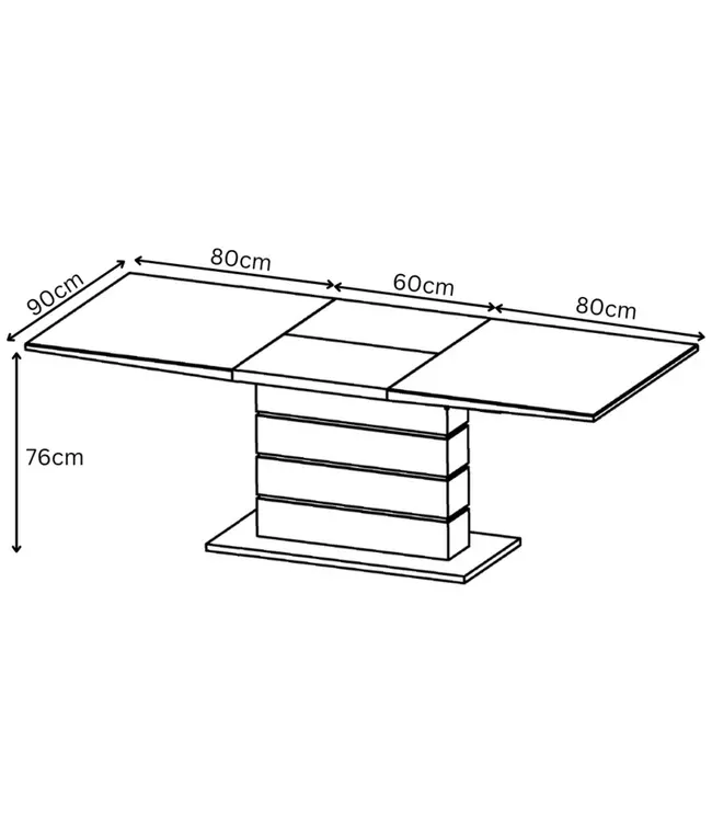 Torelli Furniture Massimo Extending Dining Table