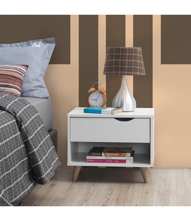 Timber Art Design Pulford 1 Drawer Bedside Table