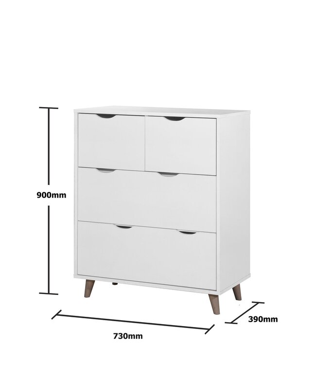 Timber Art Design Pulford 4 Drawer Chest