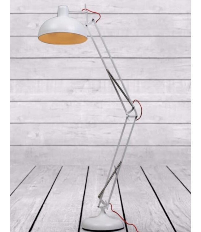 McGowan & Rutherford  White Classic Desk Style Floor Lamp