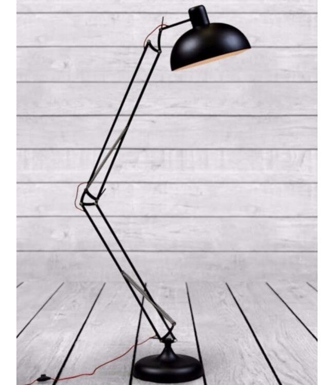 McGowan & Rutherford Black Classic Desk Style Floor Lamp