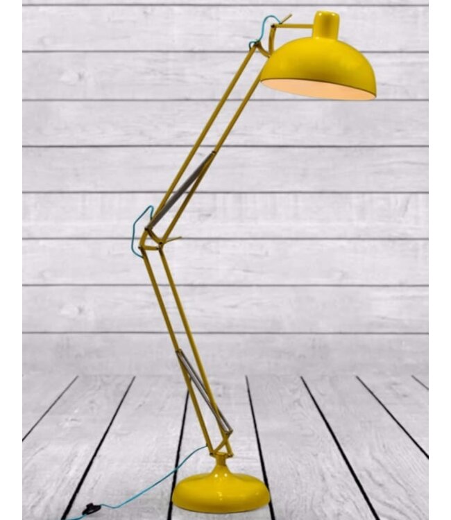 Yellow Large Classic Desk Style Floor Lamp