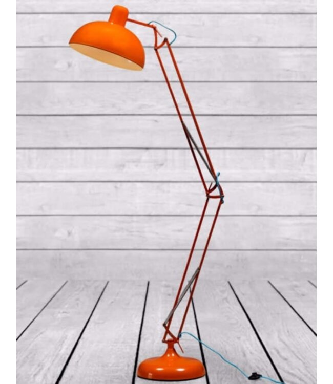 McGowan & Rutherford Orange Extra Large Classic Desk Style Floor Lamp
