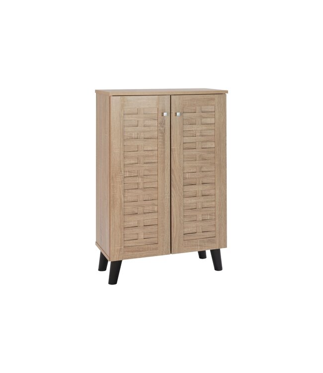 Timber Art Design Modern Sonoma Oak 2 Door Shoe Cabinet