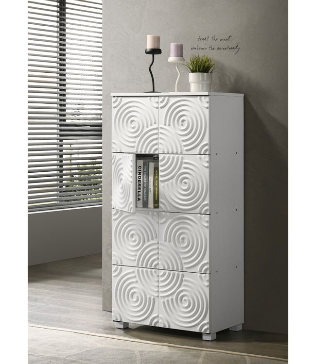 Timber Art Design Swirl 8 Door Storage Cabinet