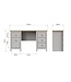 Timber Art Design Lisbon 5 Drawer Desk