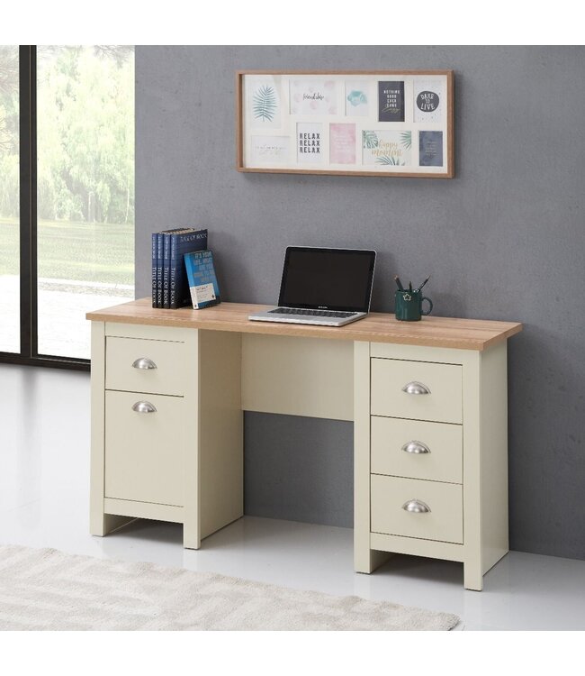 Timber Art Design Lisbon 5 Drawer Desk