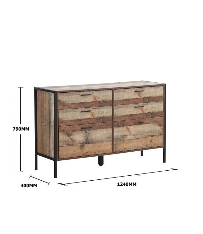 Timber Art Design Stretton 6 Drawer Chest