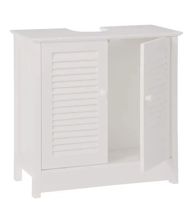 White Wood Under Sink Cabinet