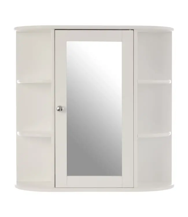 Portland White Mirrored Door Cabinet