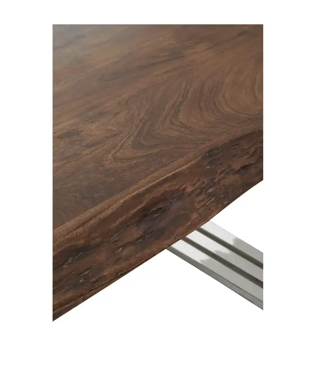 Hampstead Natural & Silver Dining Table