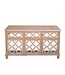 Wood & Lattice Mirrored Sideboard
