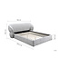 Birlea Milan Bed Frame Grey – Upholstered Fabric Statement Bed (Double & King)