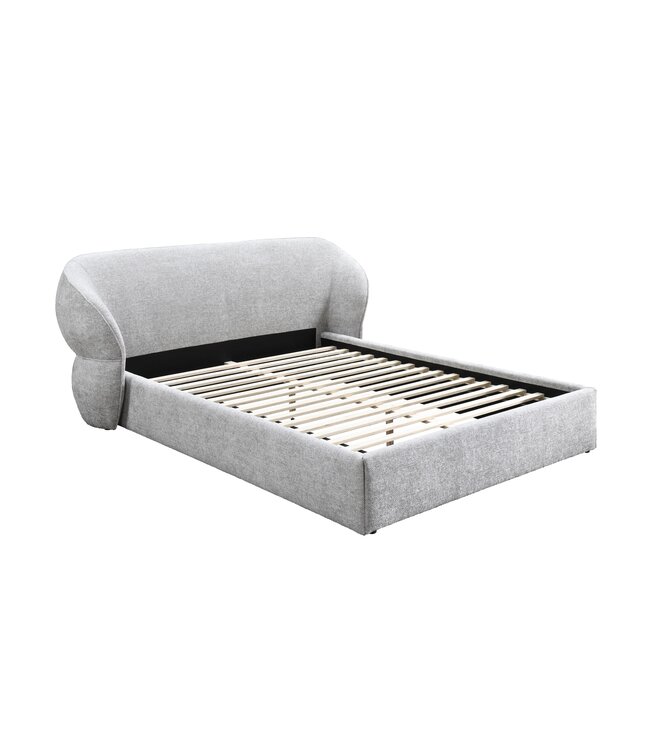 Birlea Milan Bed Frame Grey – Upholstered Fabric Statement Bed (Double & King)