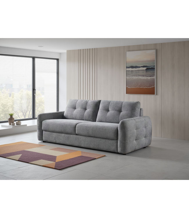 Athens 3 Seater Sofa Bed with Mattress – Beige or Grey