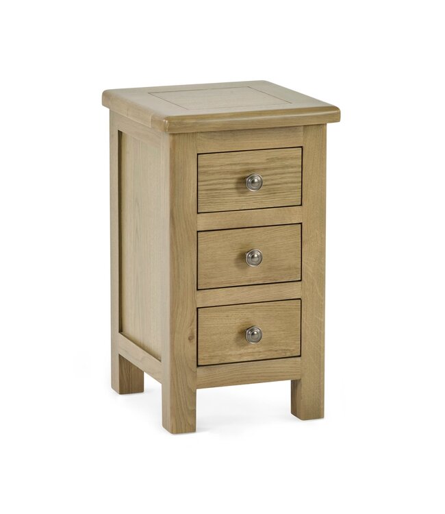 Julian Bowen Windsor Smokey Oak 3 Drawer Slim Bedside Table